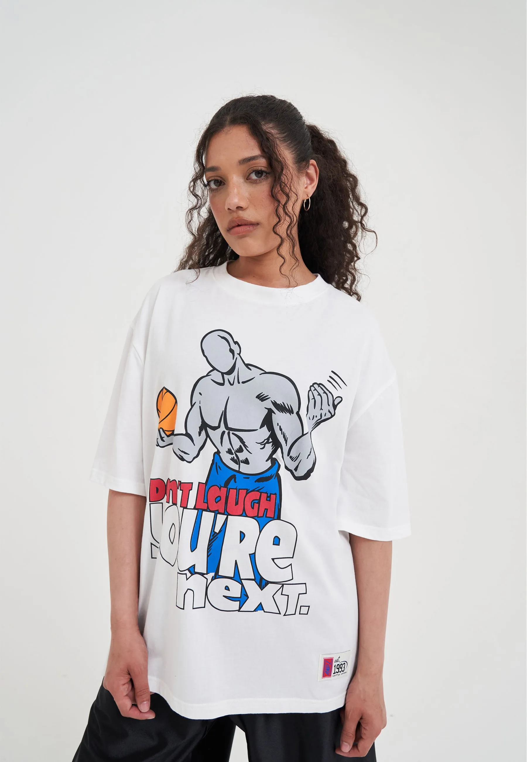 Womens Don't Laugh Trash Talk T-Shirt - White sold by And1