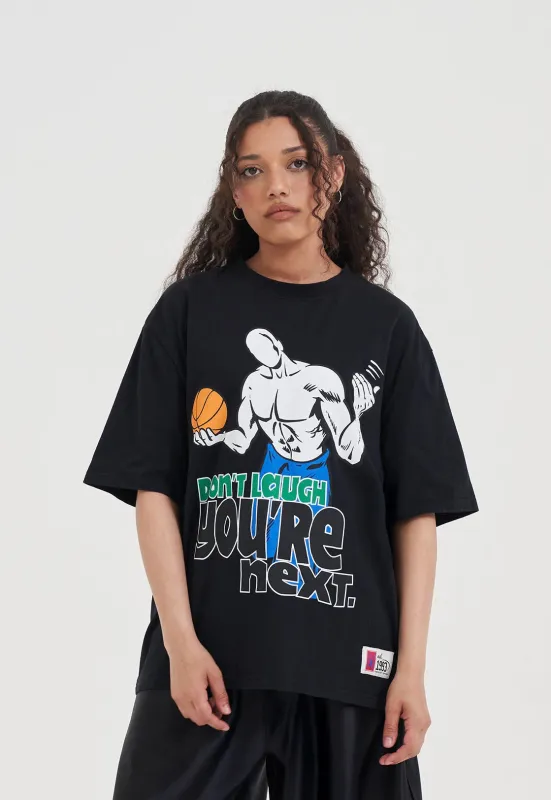 Womens Don't Laugh Trash Talk T-Shirt - Black made by And1