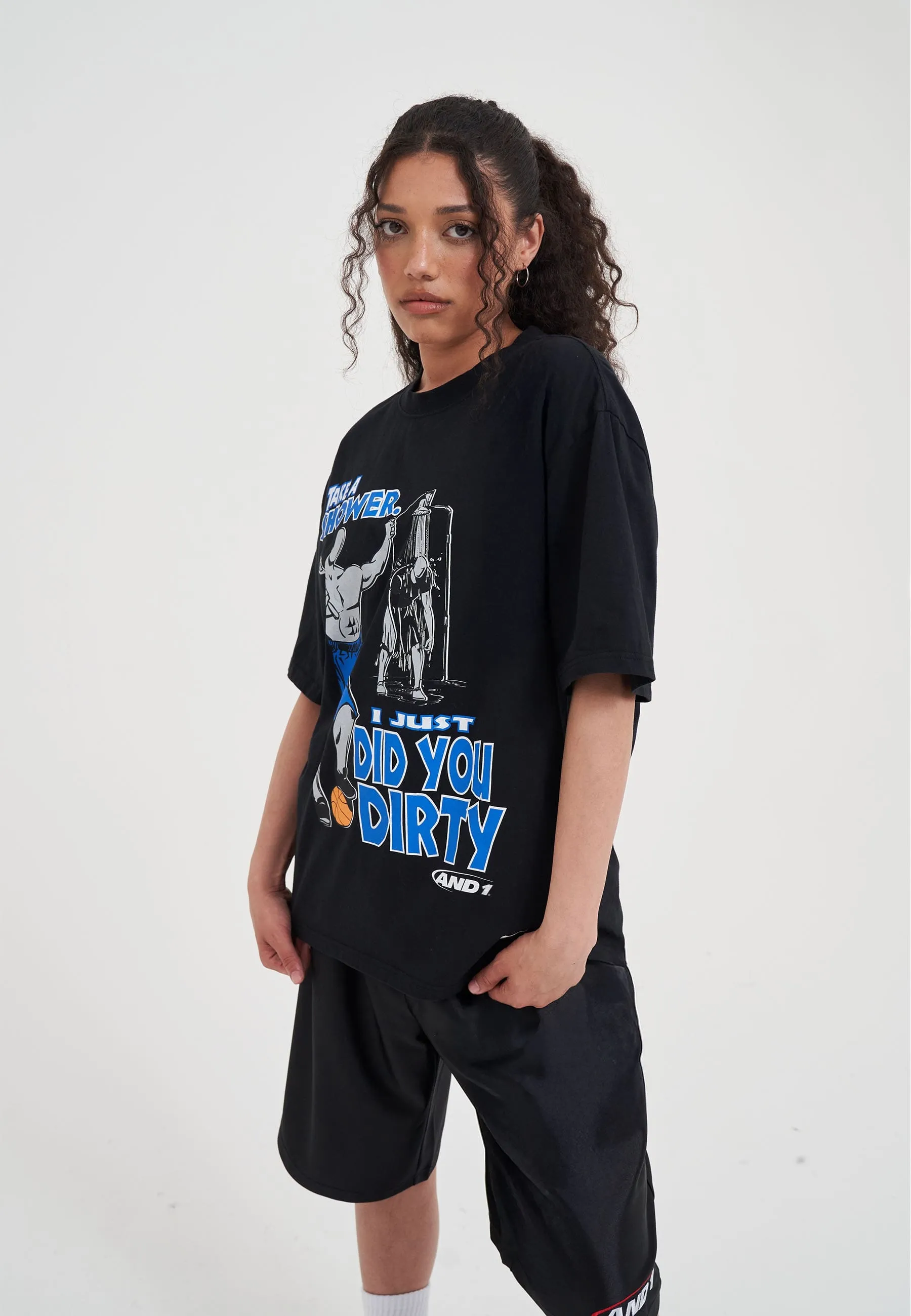 Womens Did You Dirty Trash Talk T-Shirt - Black sold by And1 product image thumbnail 2