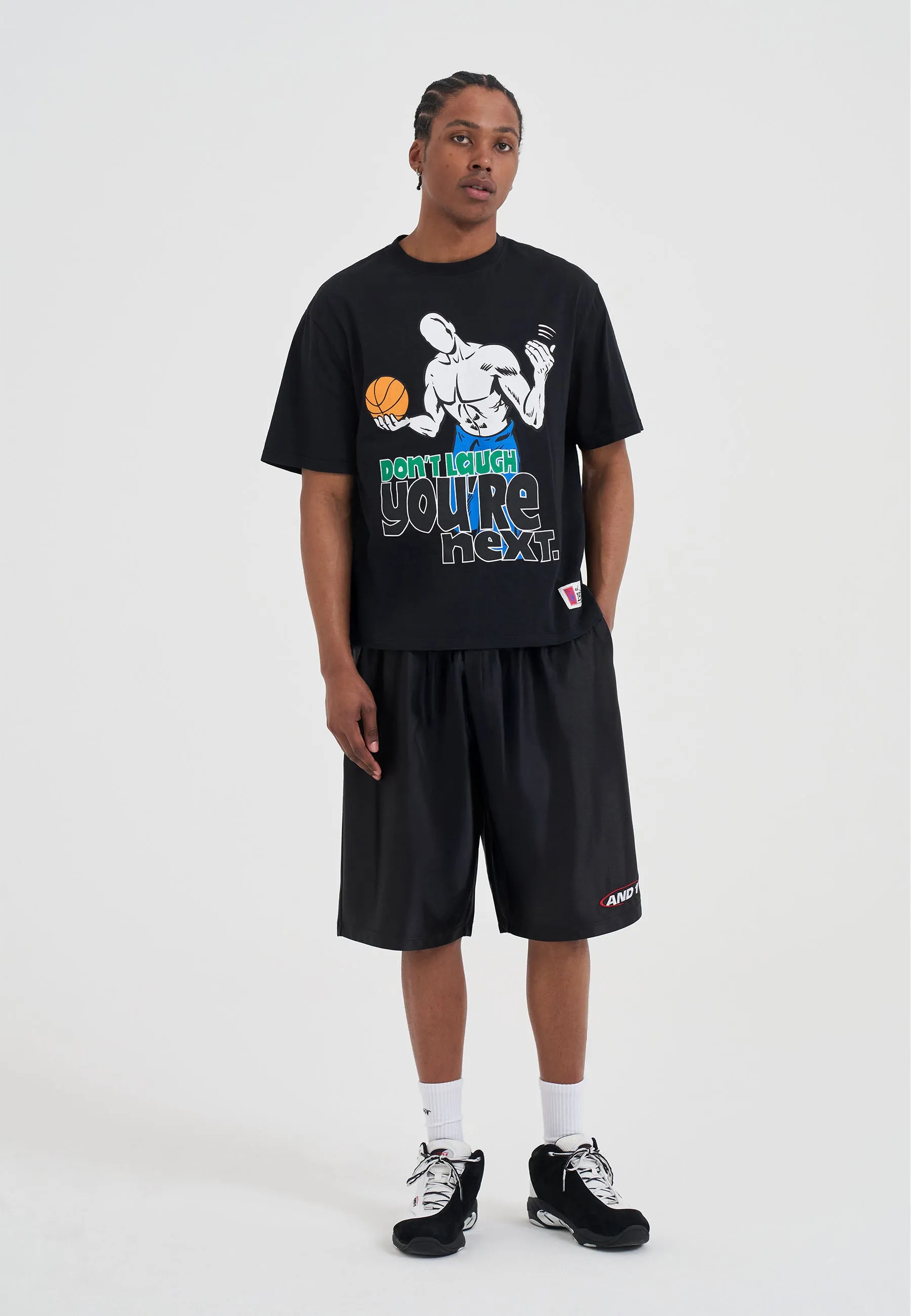 Mens Don't Laugh Trash Talk T-Shirt - Black sold by And1 product image thumbnail 3