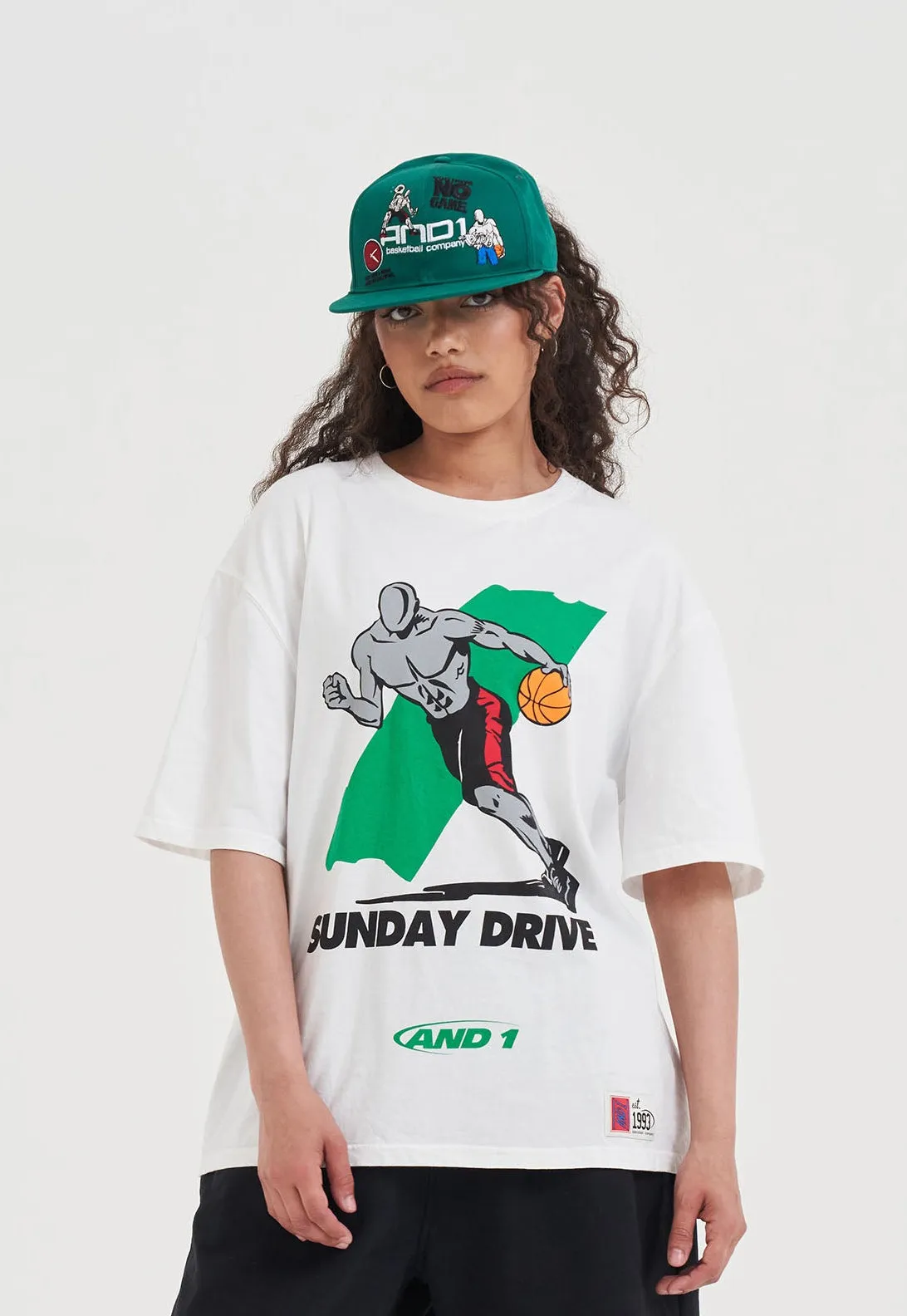 Womens Core Sunday Drive T-Shirt - White sold by And1