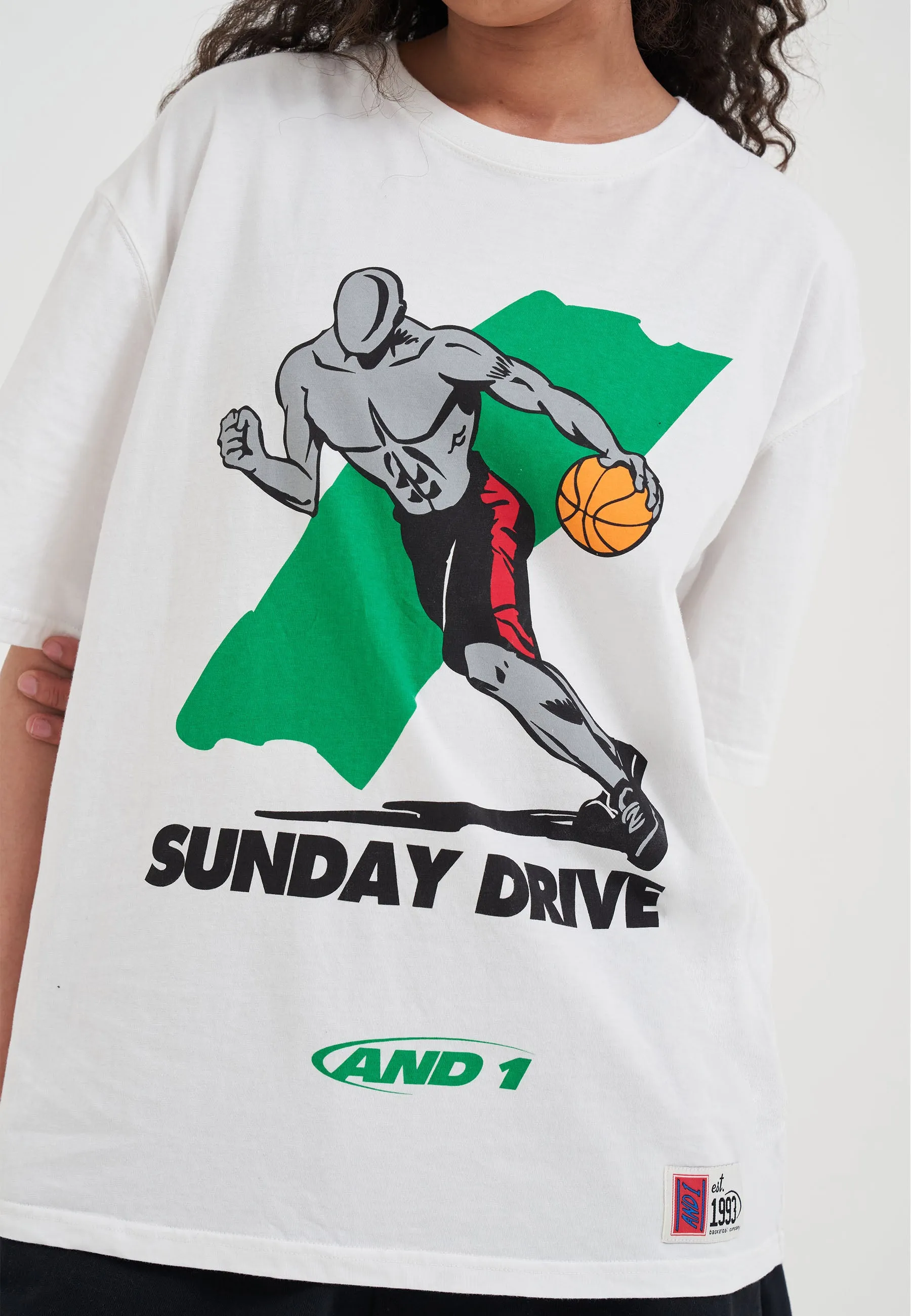 Womens Core Sunday Drive T-Shirt - White sold by And1 product image thumbnail 2