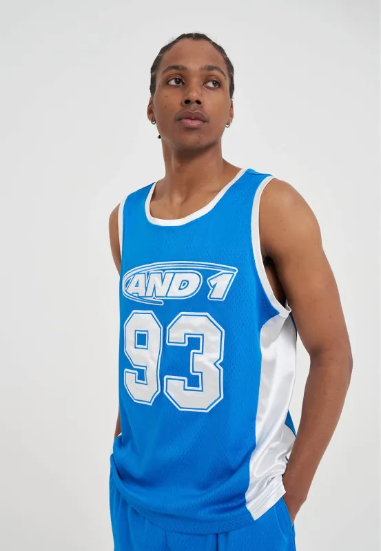 Mens 93 Airtex Vest Top - Blue made by And1