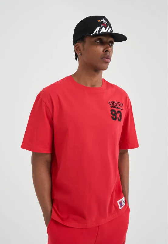 Mens Core 93 Logo T-Shirt - Red made by And1