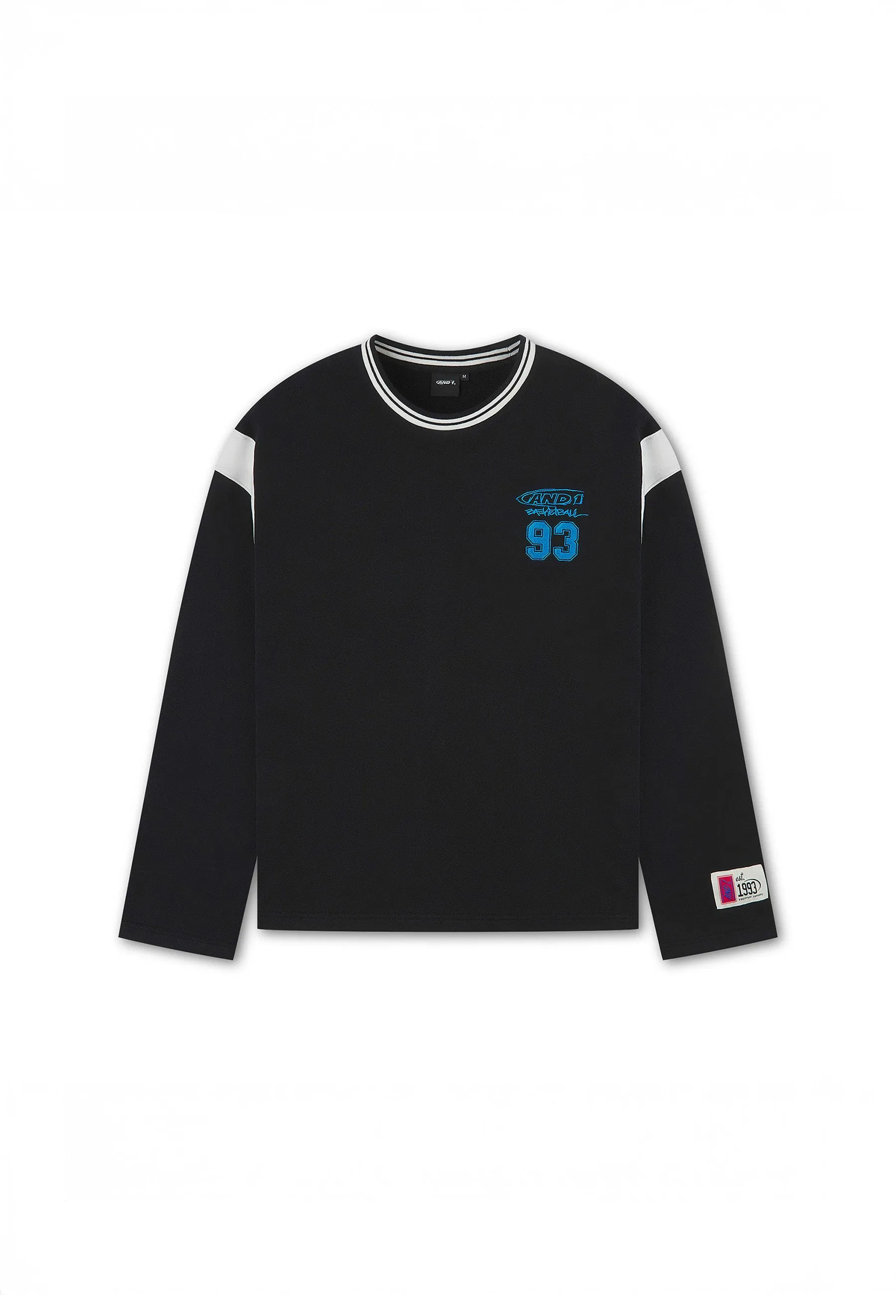 Mens Core 93 Panelled Long Sleeve Sweatshirt - Black sold by And1 product image thumbnail 5