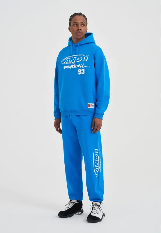 Mens Core Graffiti Logo Cuffed Joggers - Blue made by And1