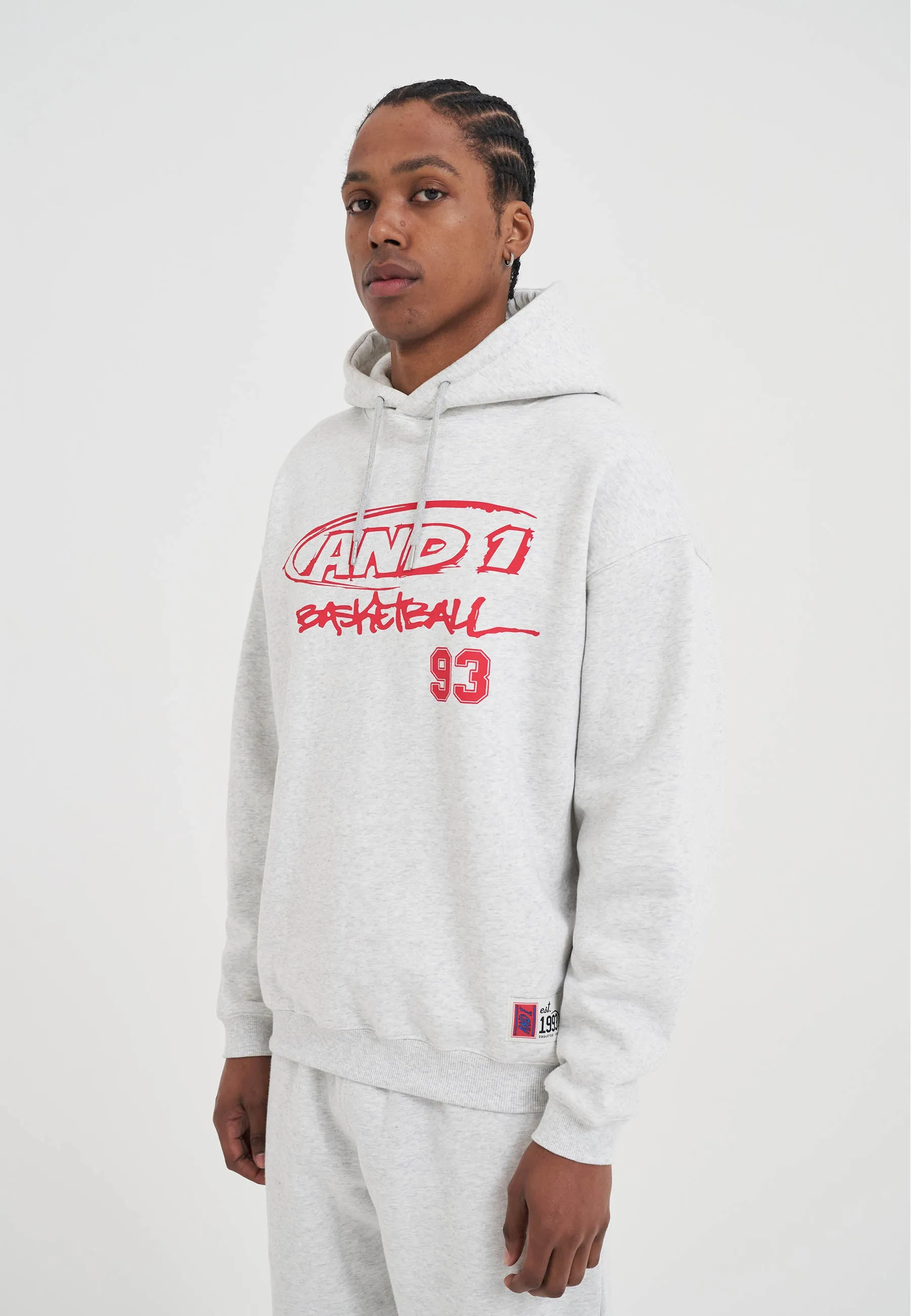 Mens Core Graffiti Logo Hoodie - Grey sold by And1