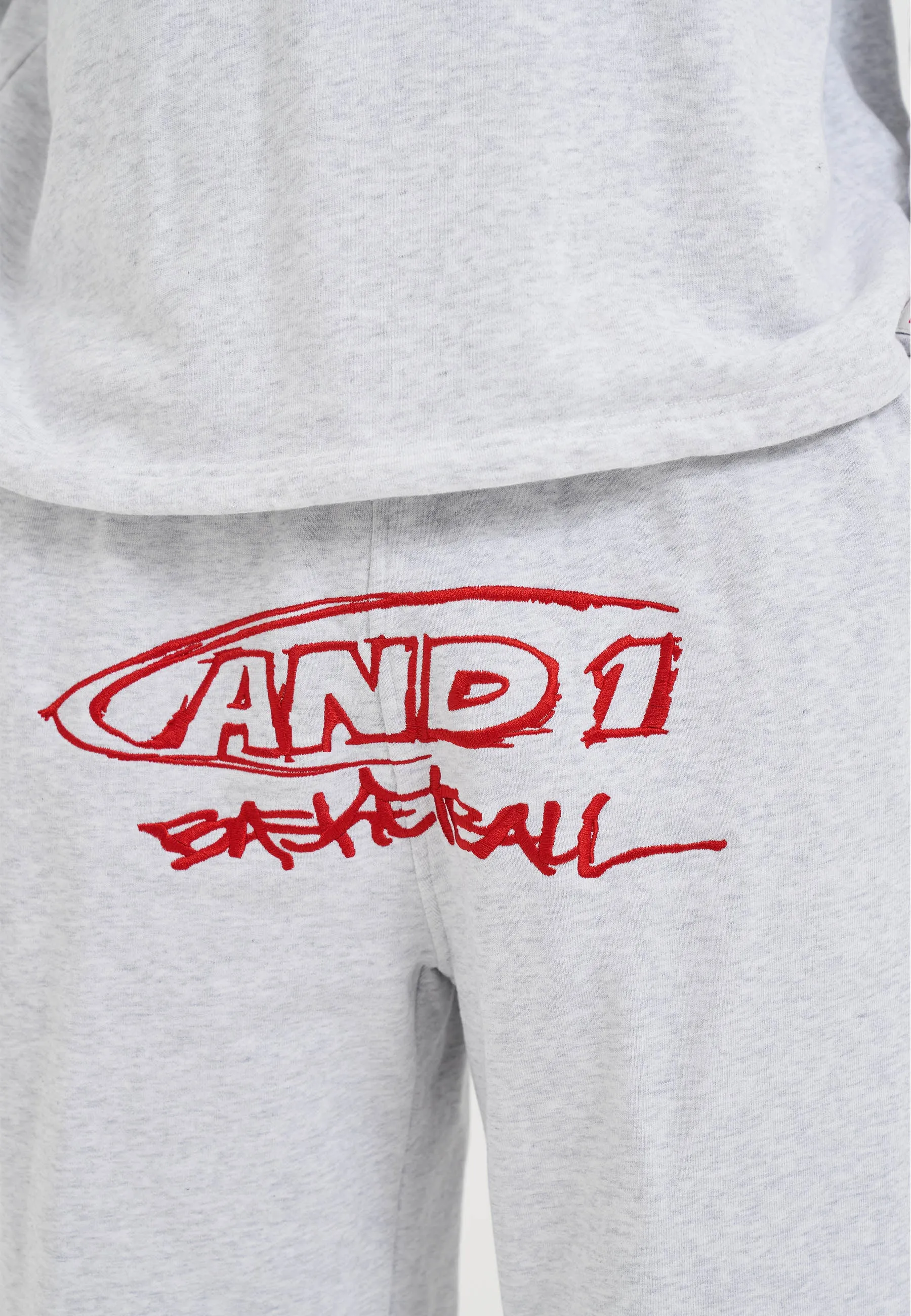 Mens Core Graffiti Logo Jersey Jorts - Frost Marl sold by And1 product image thumbnail 4