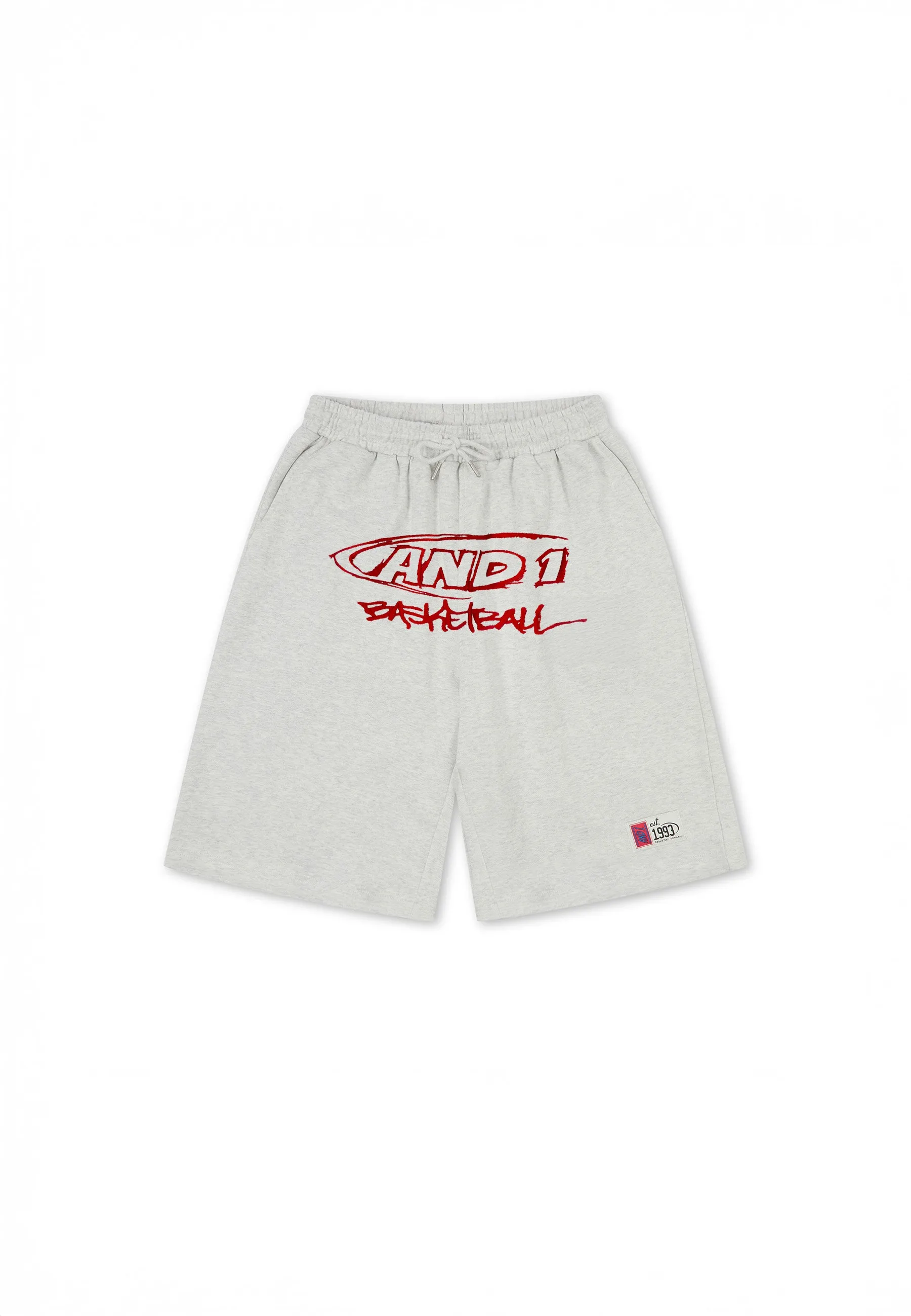 Mens Core Graffiti Logo Jersey Jorts - Frost Marl sold by And1 product image thumbnail 5