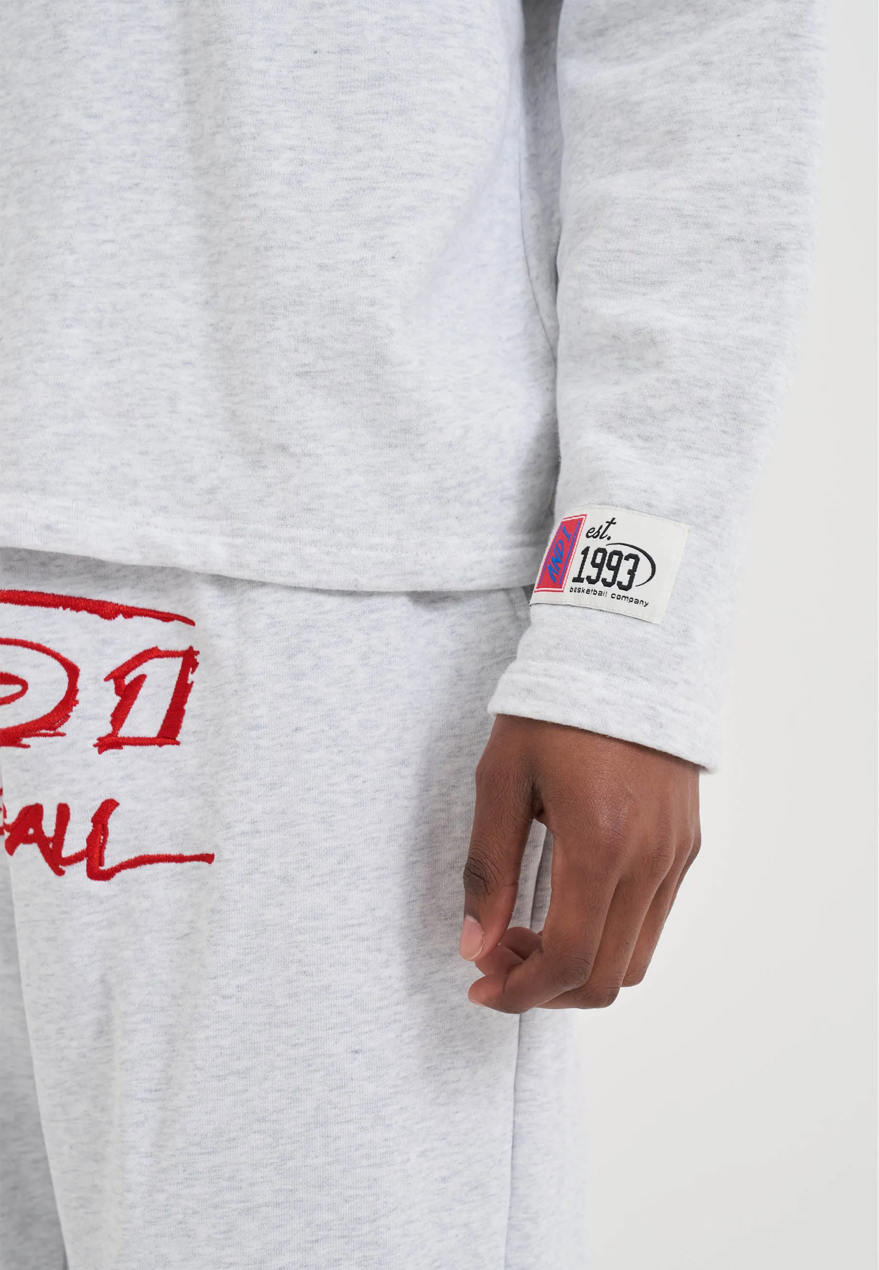 Mens Core Graffiti Logo Jersey Jorts - Frost Marl sold by And1 product image thumbnail 3