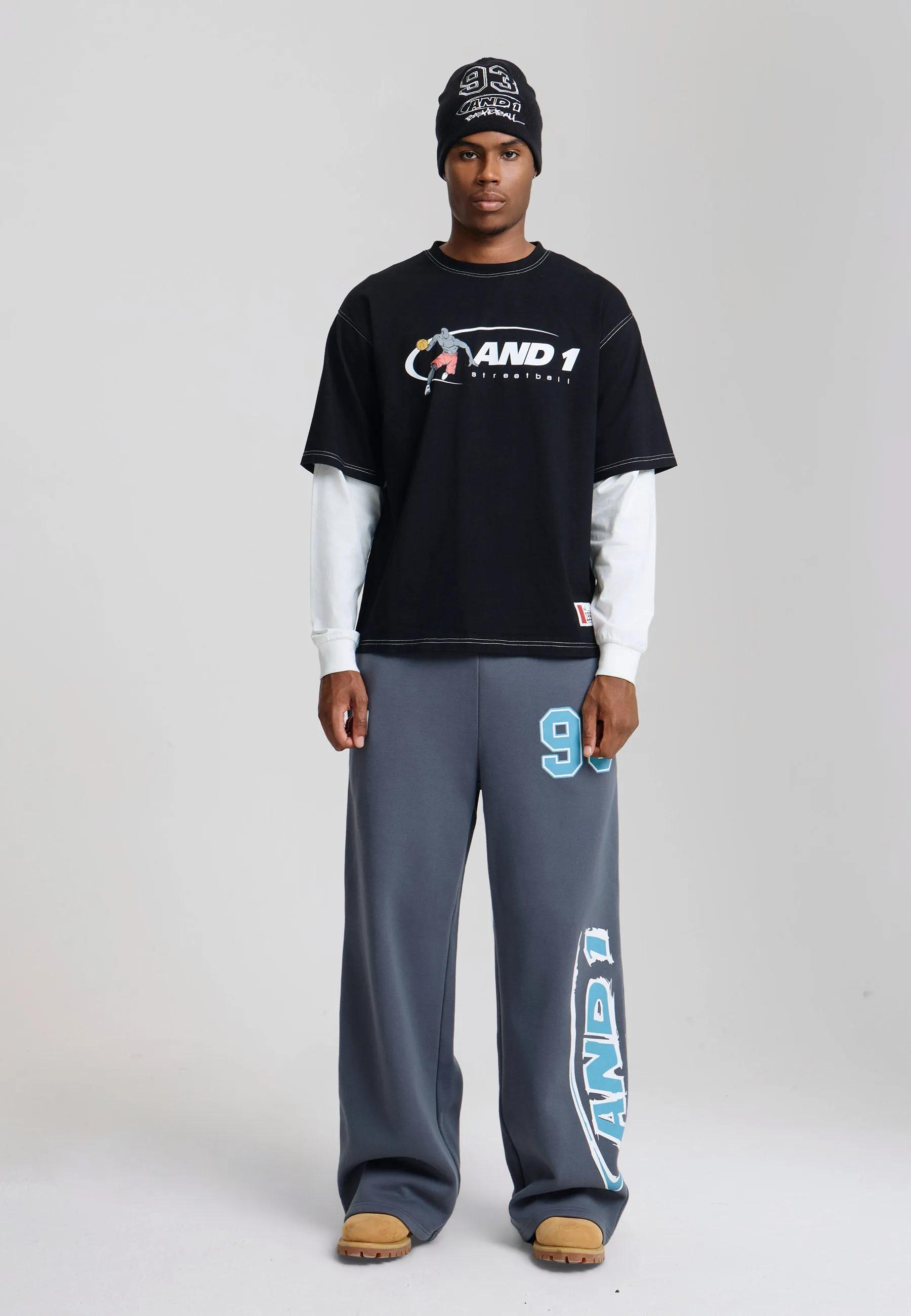 Unisex Logo Streetball Double Sleeve T-Shirt - Black sold by And1 product image thumbnail 5