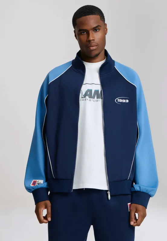 Unisex 1993 Logo Panelled Track Jacket - Navy made by And1