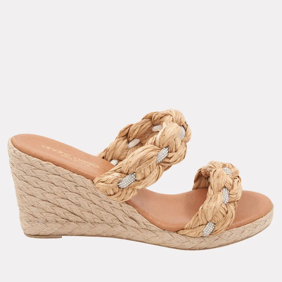 Nolita Crystal Espadrille Wedge sold by Andre Assous