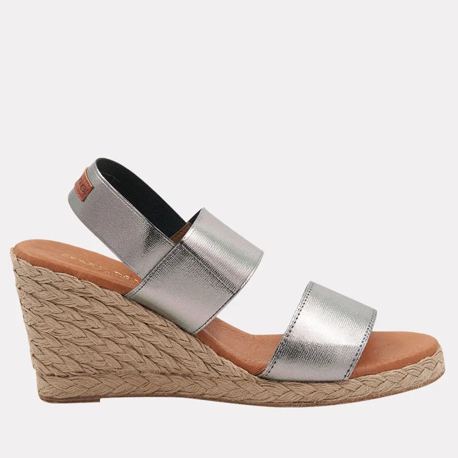 Allison Metallic Espadrille Wedge sold by Andre Assous