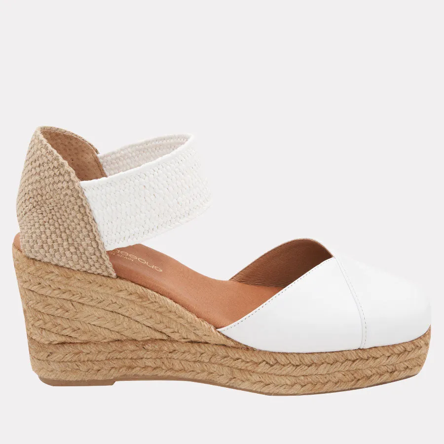 Pedra Leather 2 Espadrille Wedge sold by Andre Assous