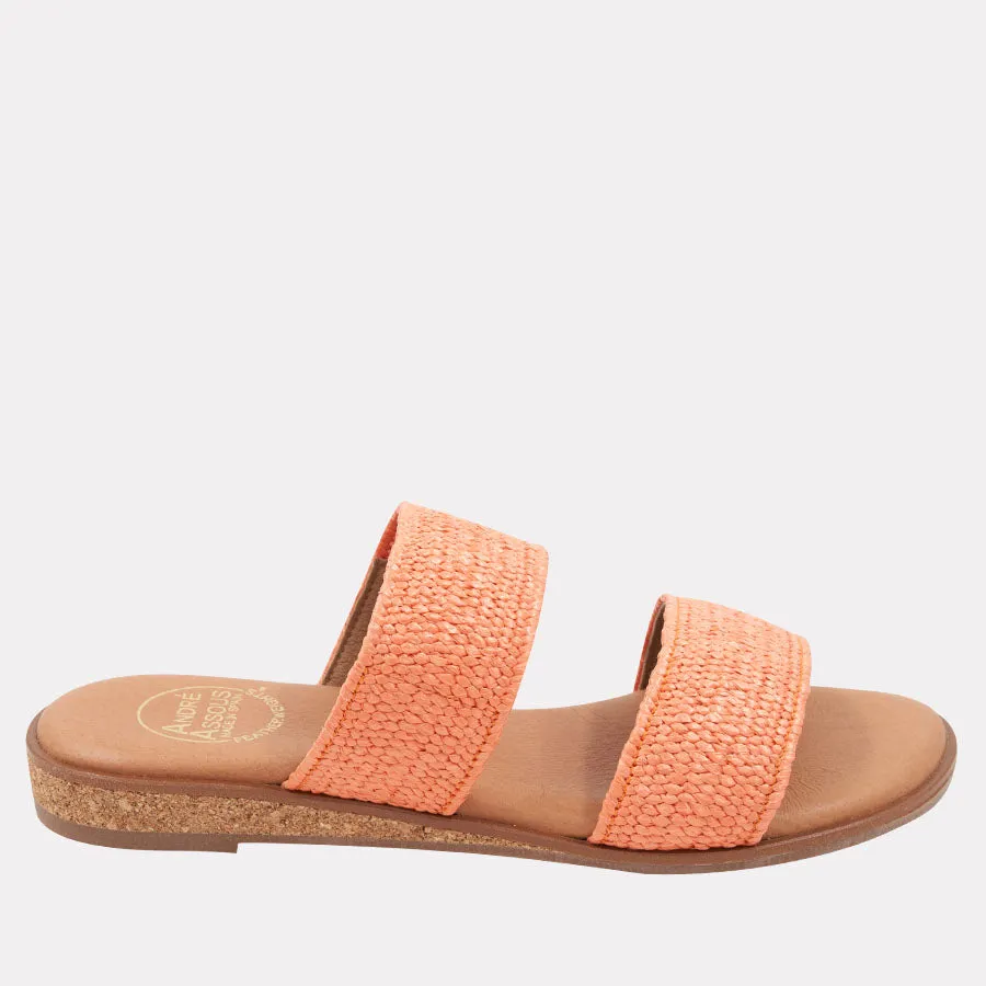 Galia Stretch Raffia Featherweights™ Sandal sold by Andre Assous