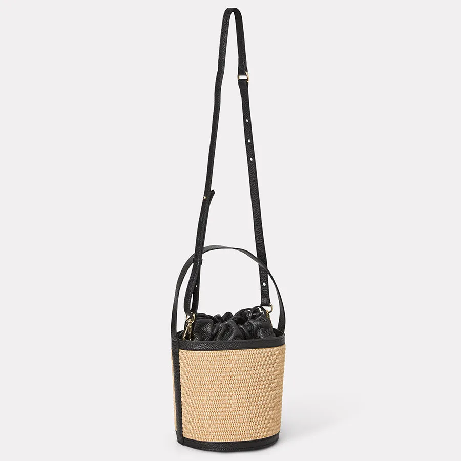 Astrid Natural Black Raffia Bucket Bag sold by Andre Assous product image thumbnail 3