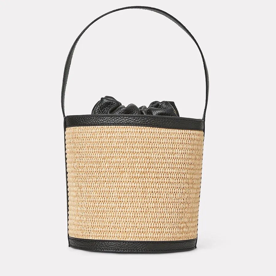 Astrid Natural Black Raffia Bucket Bag sold by Andre Assous product image thumbnail 4