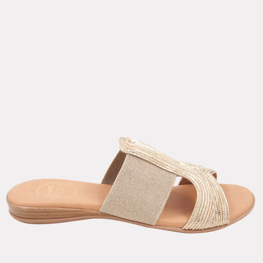 Noor Metallic Featherweights™ Sandal sold by Andre Assous