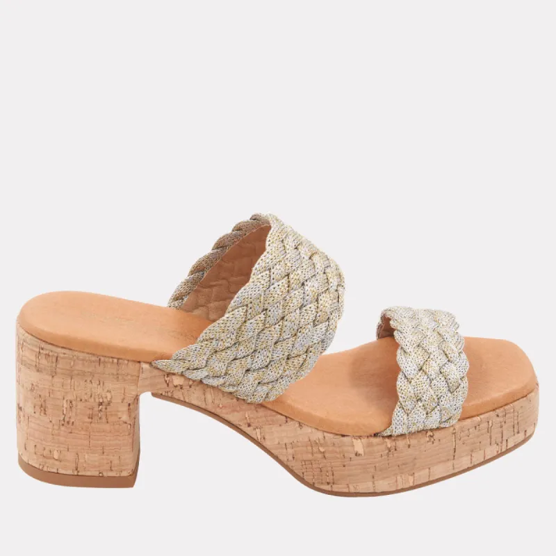 Cairo Woven Raffia Heel sold by Andre Assous