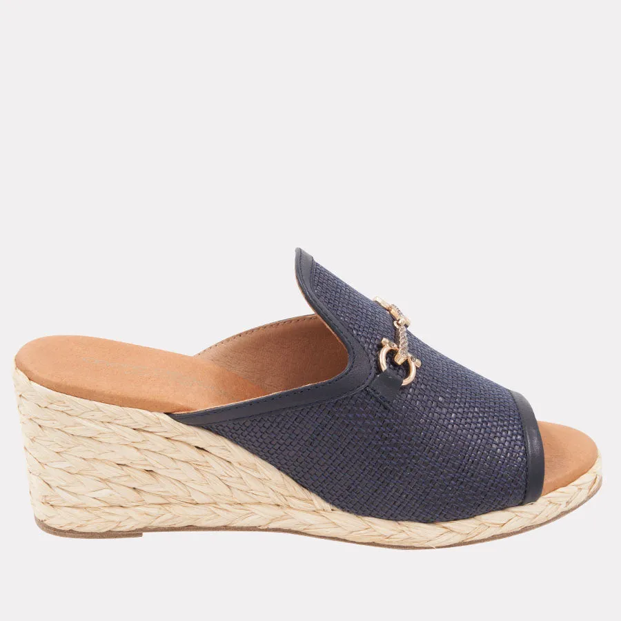 Nomi Raffia Espadrille Wedge sold by Andre Assous