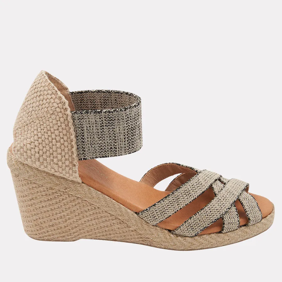 Adin Linen Espadrille Wedge sold by Andre Assous