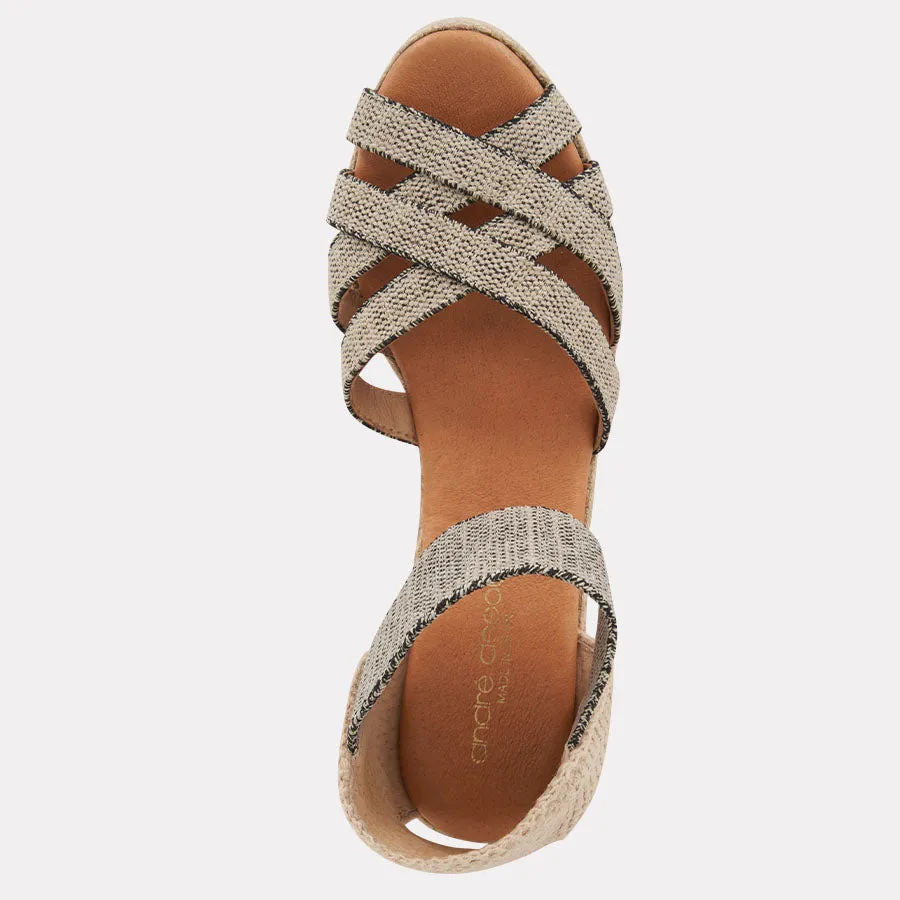 Adin Linen Espadrille Wedge sold by Andre Assous product image thumbnail 3
