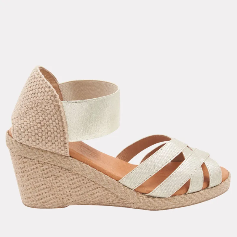 Adin Elastic Espadrille Wedge sold by Andre Assous