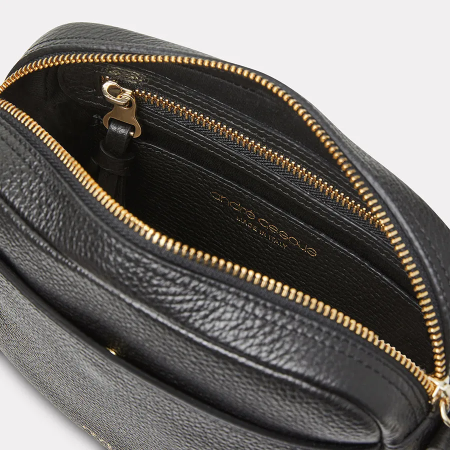 Amelia Black Leather Crossbody Bag sold by Andre Assous product image thumbnail 4