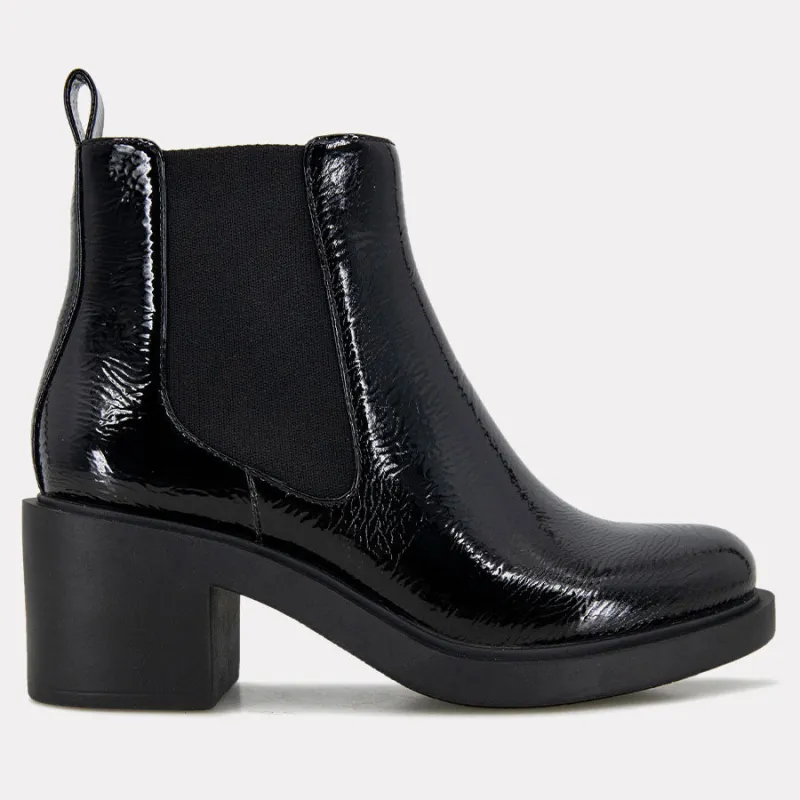 Gemma Patent Leather Chelsea Boot made by Andre Assous