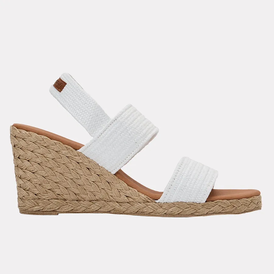 Allison Stretch Raffia Espadrille Wedge sold by Andre Assous