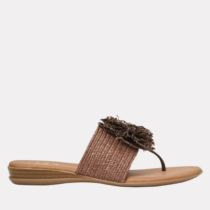 Nara Neutral Stretch Raffia Featherweights™ Sandal sold by Andre Assous