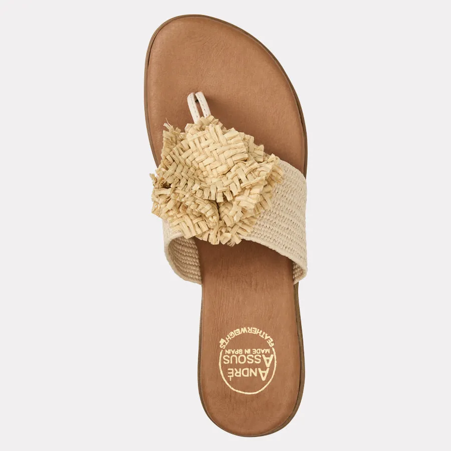 Nara Neutral Stretch Raffia Featherweights™ Sandal sold by Andre Assous product image thumbnail 3
