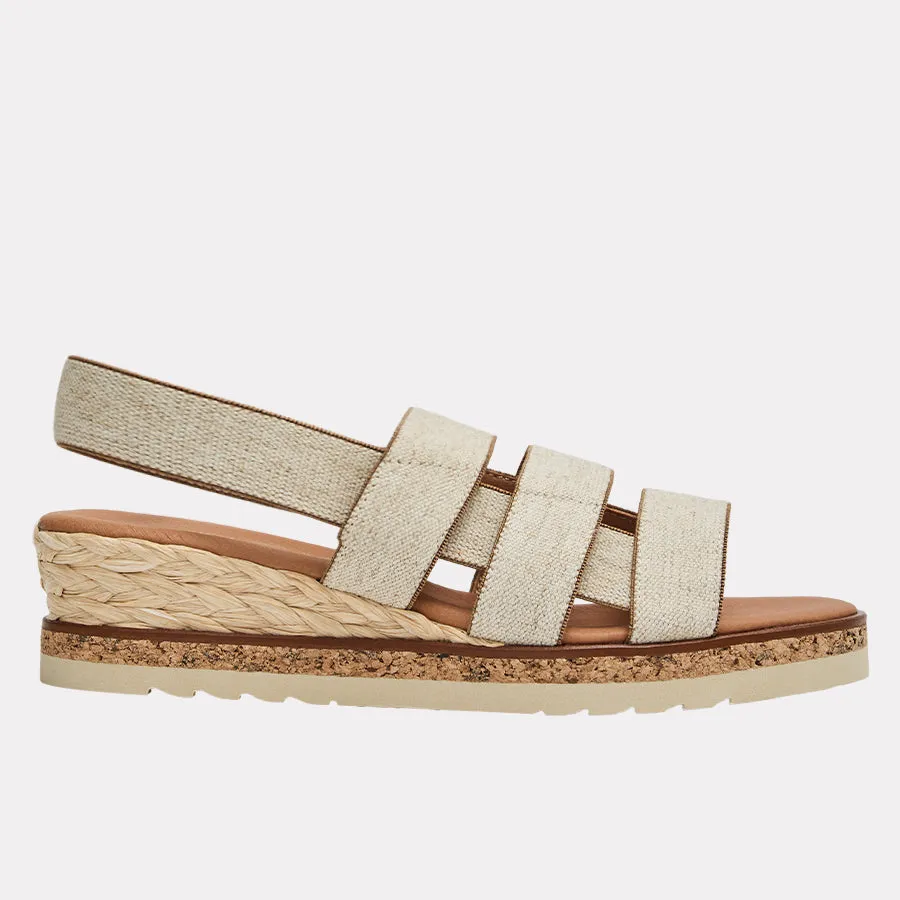 Noma Linen Espadrille Wedge sold by Andre Assous