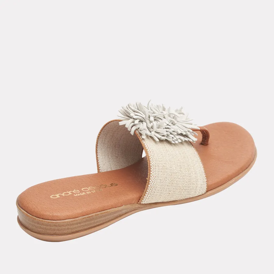 Novalee Beige Linen Featherweights™ Sandal sold by Andre Assous product image thumbnail 5