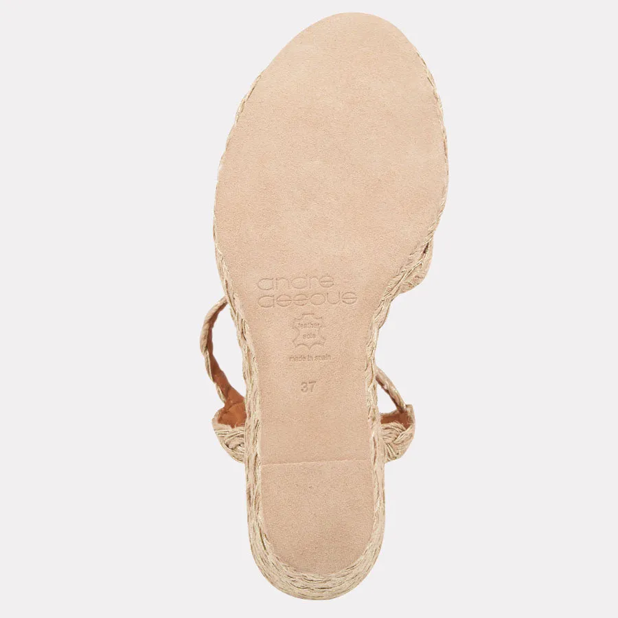 Madina Gold Thread Espadrille Wedge sold by Andre Assous product image thumbnail 5