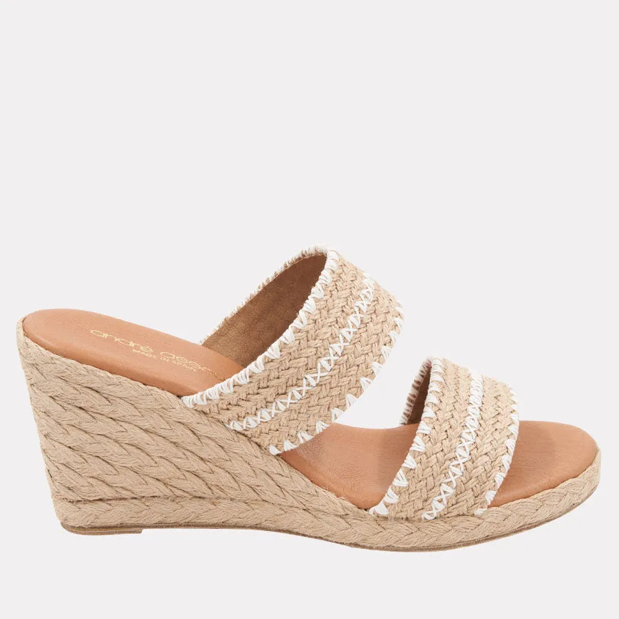 Nolita White Knit Espadrille Wedge sold by Andre Assous