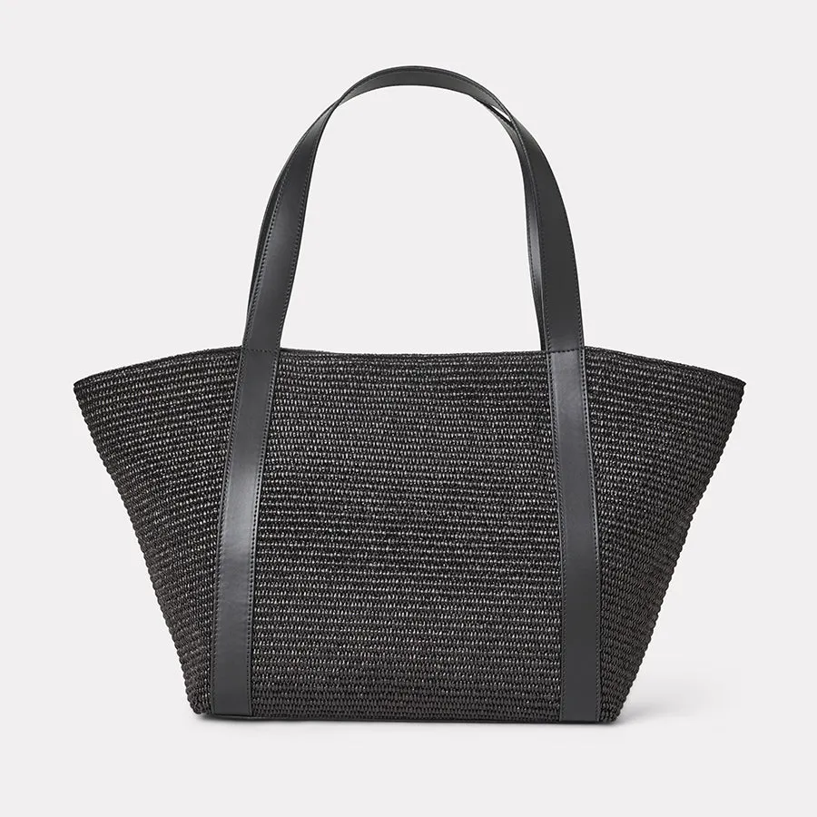 Atlas Black Raffia Tote Bag sold by Andre Assous product image thumbnail 3