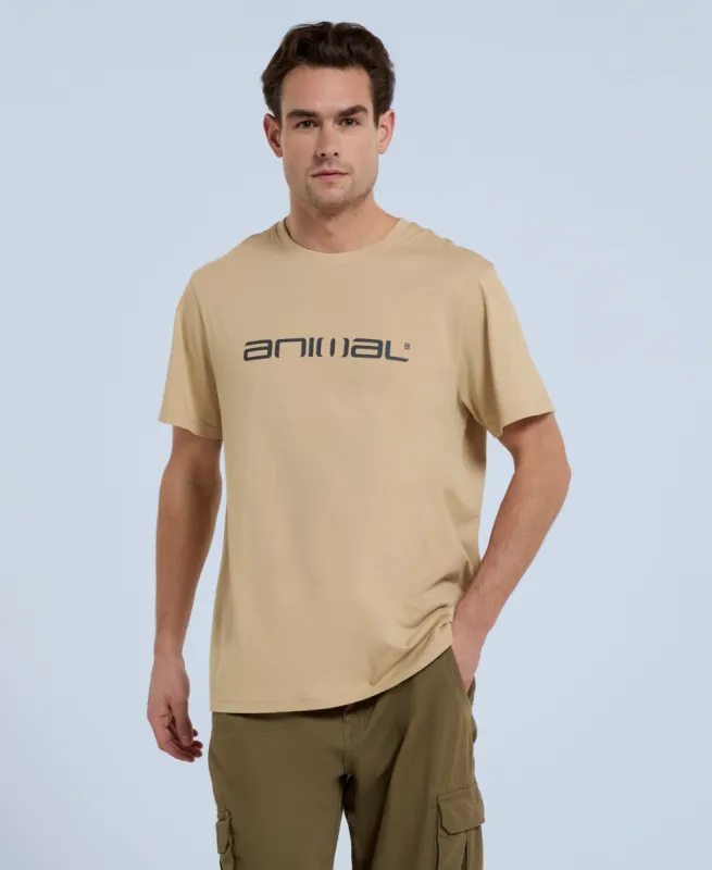 Leon Mens Organic Relaxed T-Shirt - Taupe sold by Animal