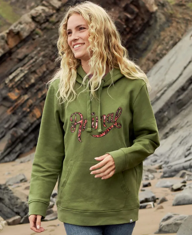 Maya Womens Graphic Hoodie - Khaki sold by Animal