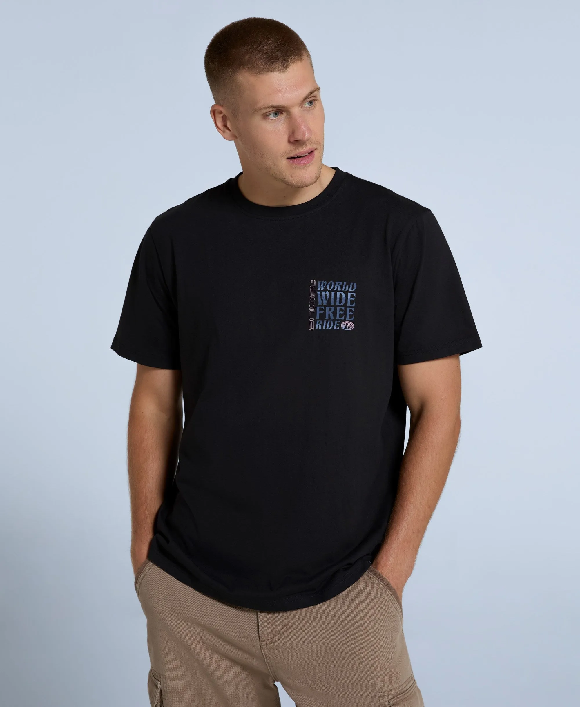 Chase Mens Relaxed T-Shirt - Jet Black sold by Animal