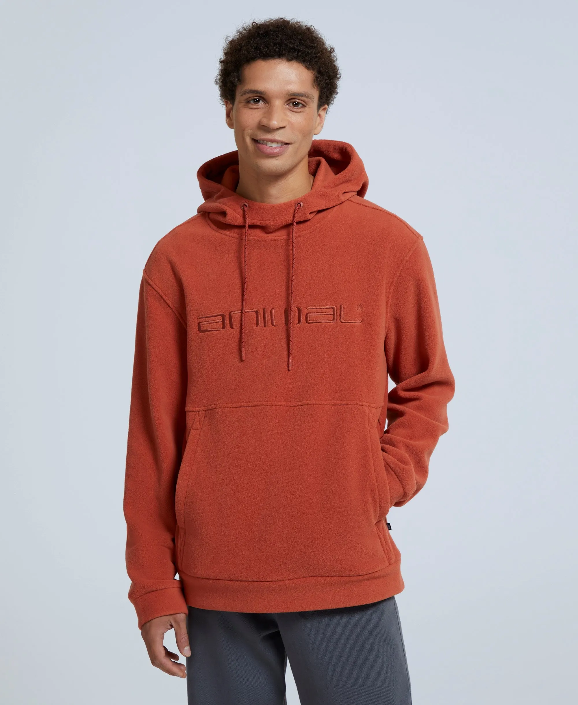 Louis Mens Fleece Hoodie - Orange sold by Animal product image thumbnail 2