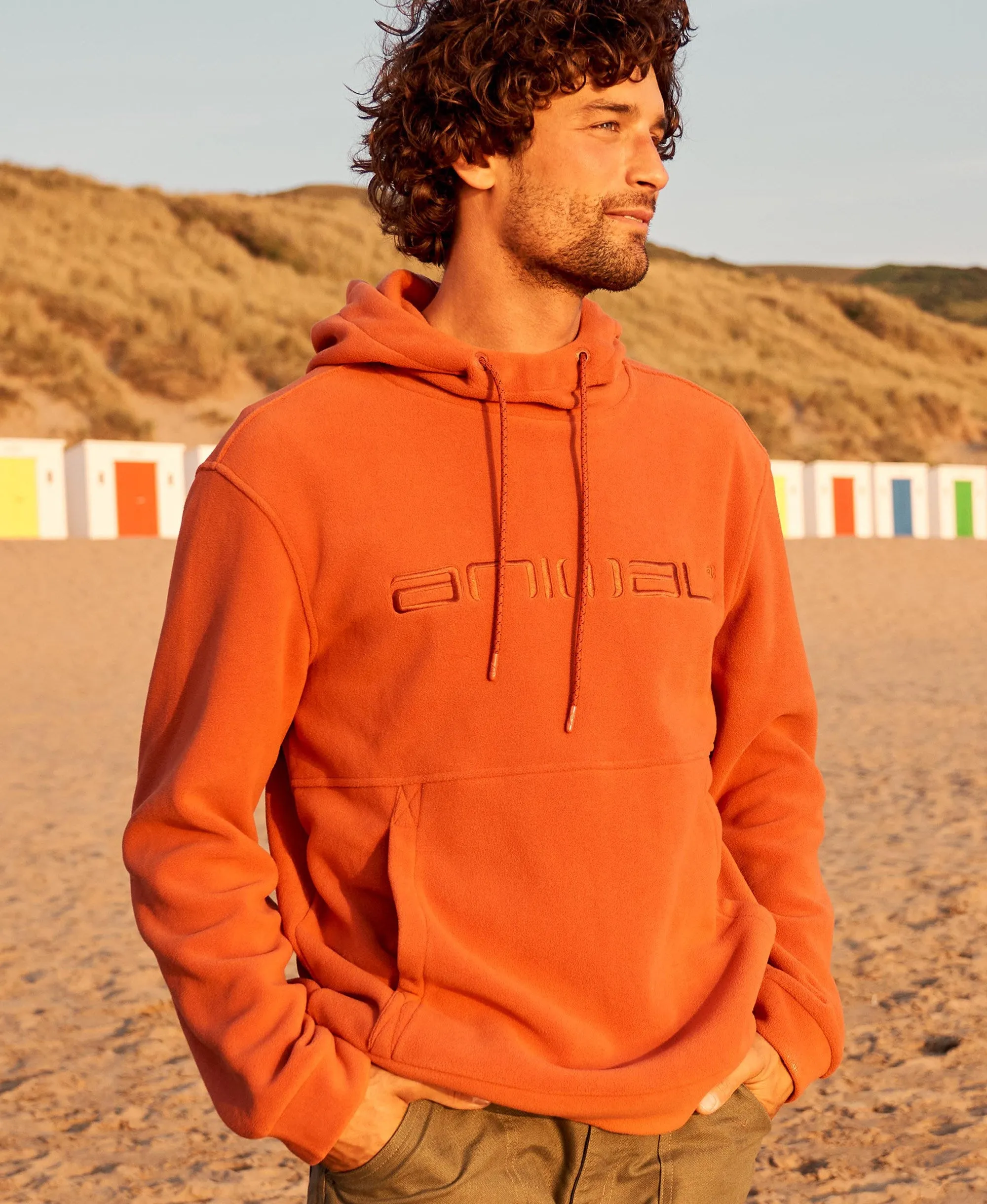 Louis Mens Fleece Hoodie - Orange sold by Animal