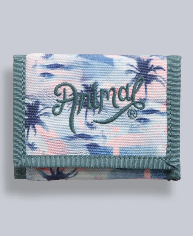 Womens Recycled Trifold Wallet - Pale Blue made by Animal