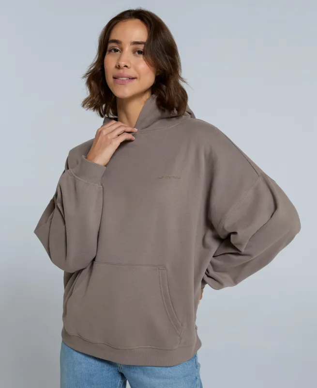 Idol Womens Drop Shoulder Hoodie - Taupe sold by Animal