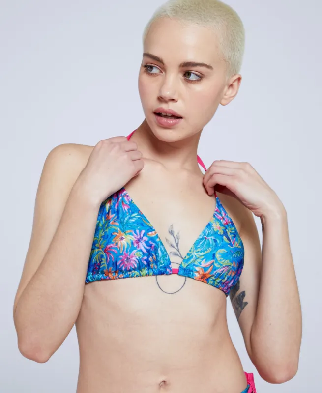 Riviera Printed Bikini Top - Blue sold by Animal
