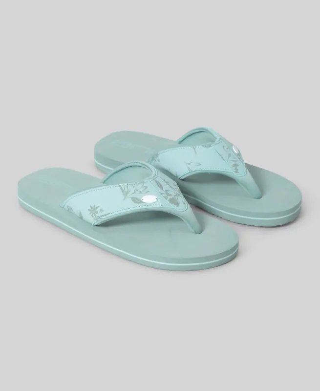 Swish Womens Recycled Flip-Flops - Pale Green sold by Animal