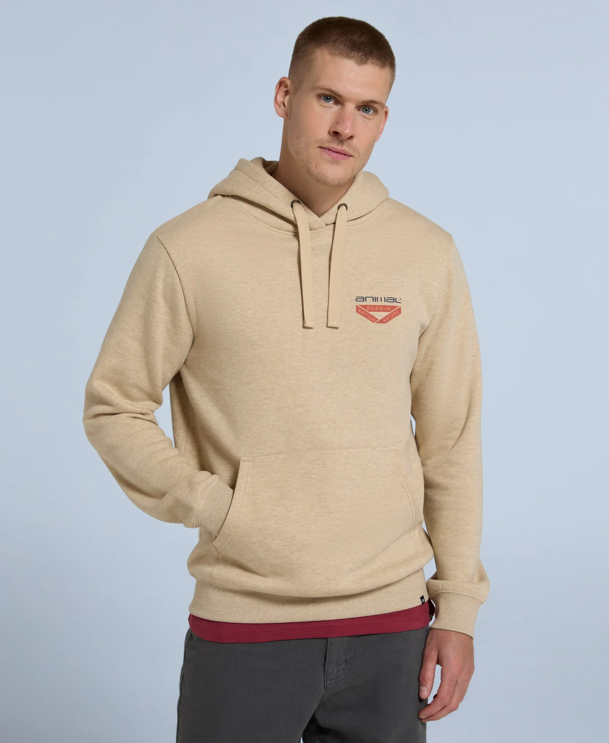 River Mens Hoodie - Beige sold by Animal