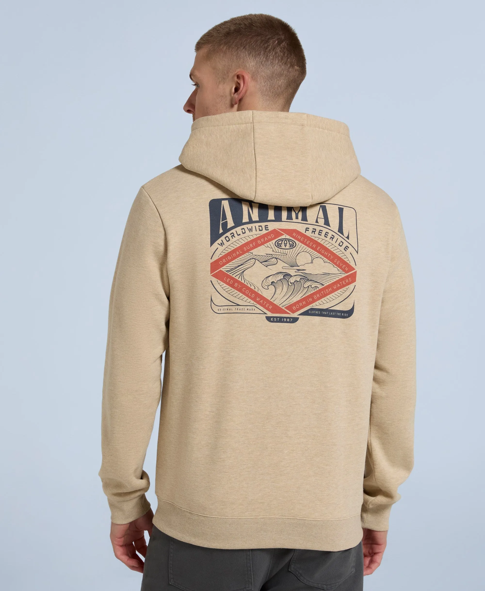 River Mens Hoodie - Beige sold by Animal product image thumbnail 3