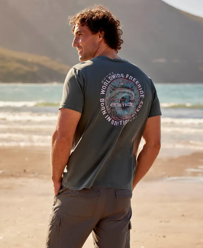 Chase Mens Organic Relaxed T-Shirt - Petrol sold by Animal